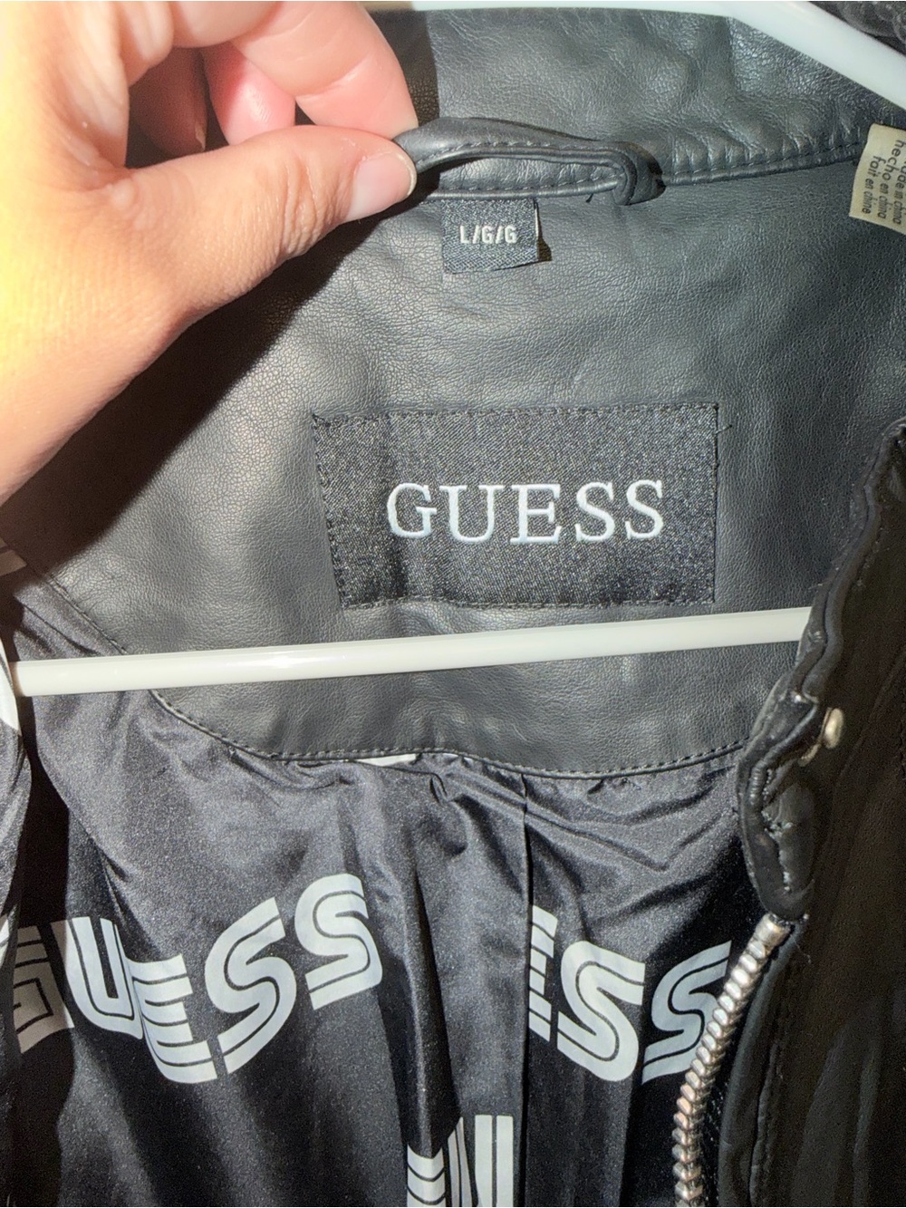 Guess Women’s Large Faux Leather Zip-Up Jacket – New Without Tags - Picture 7 of 13